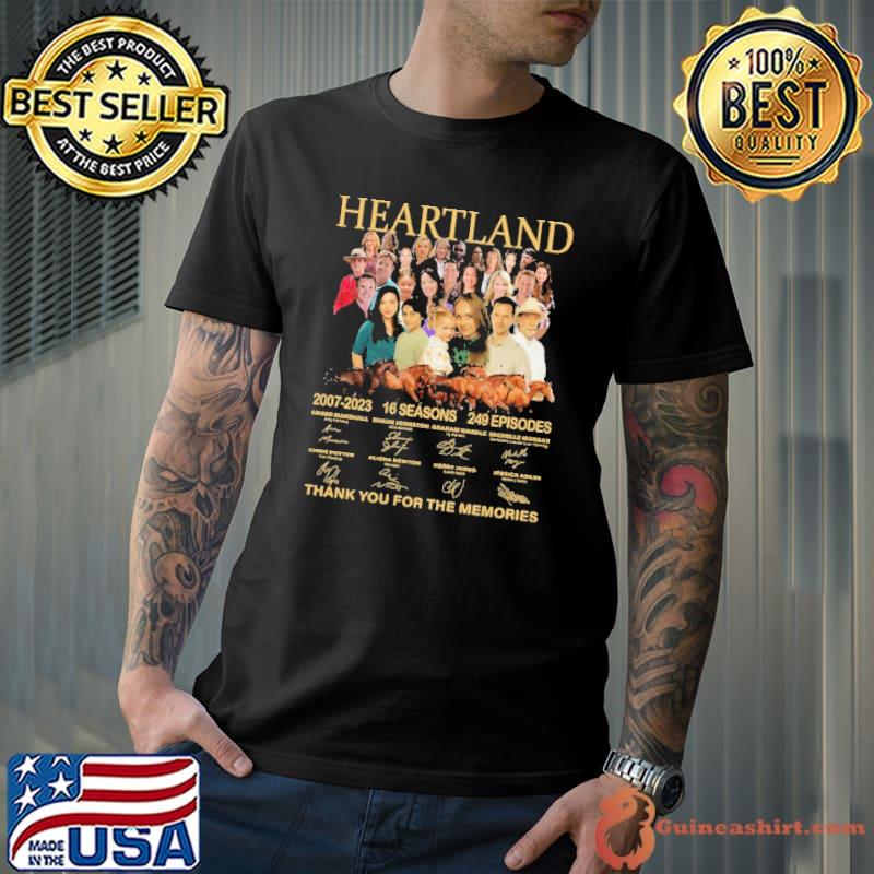 Original heartland 2007 2023 16 seasons thank you for the memories signature shirt