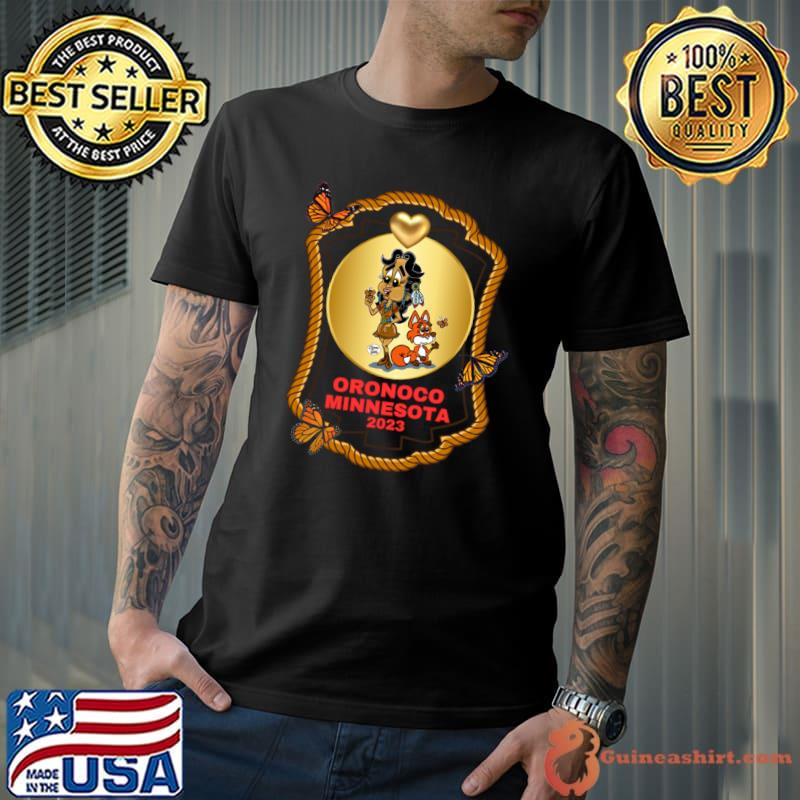 Original oronoco Minnesota Native Girl Red Fox Butterflies All Part of Gold Rush Gang 2023 T-Shirt Unisex