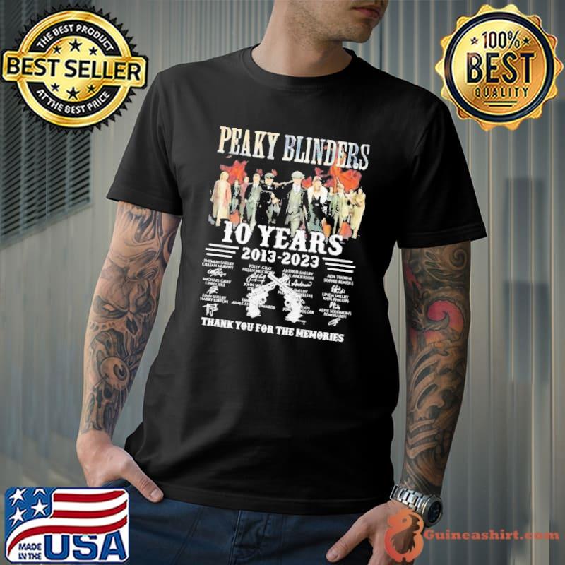 Peaky blinders 10 years 2013 2023 thank you for the memories signature shirt