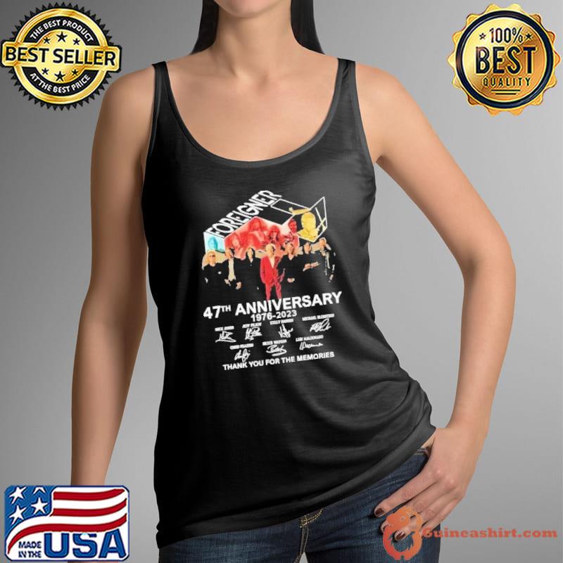 Premium foreigner 47th anniversary 1976 2023 thank you for the memories signature s Tank Top