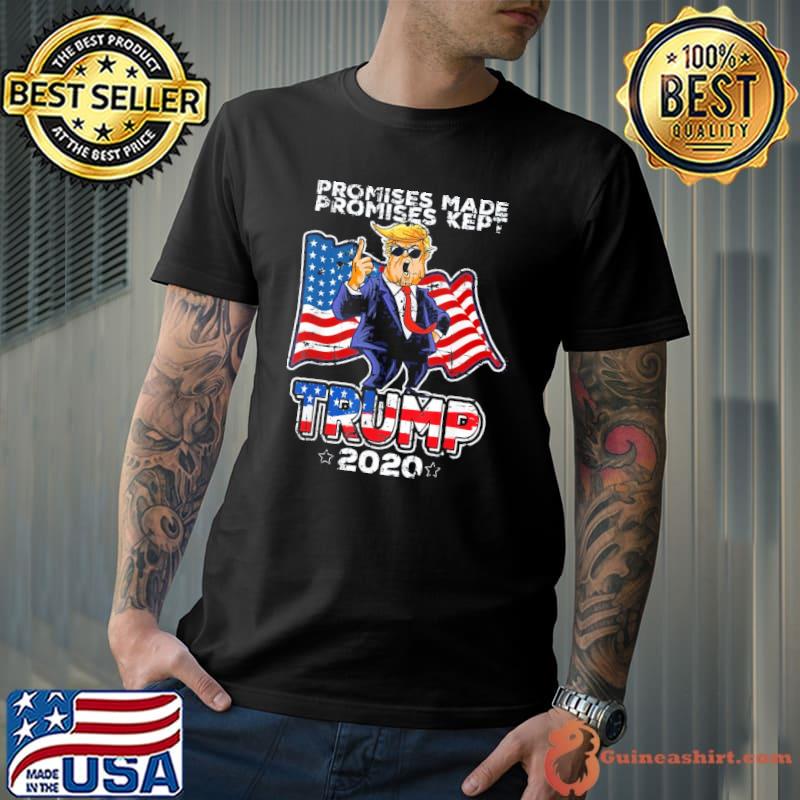Promises Made Promises Kept Re-elect Trump Vintage USA Flag shirt