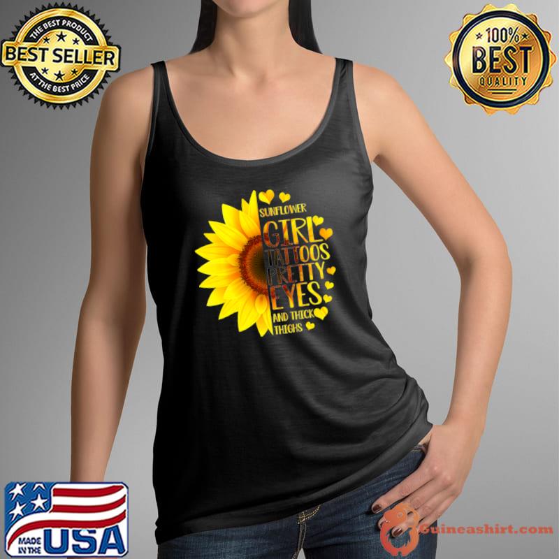 Sunflower Girl Tattoos Girl Pretty Eyes T-Shirt