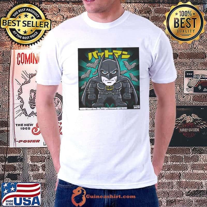 The Flash Movie x Bikkuriman Wafers Collab Batman shirt