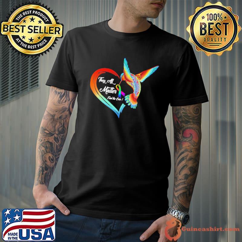 They All Matter Find the Cure Ribbon Lgbt Bird shirt