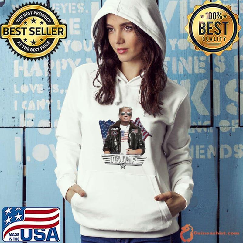 Top Gun Trump 4th of July American Flag s Hoodie
