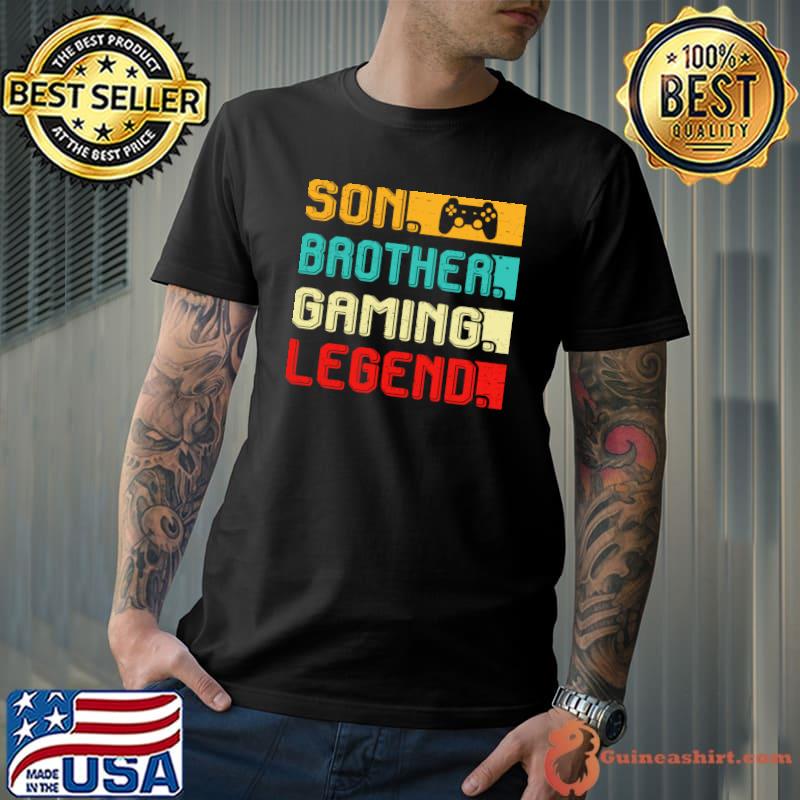 Vintage Gamer Teenage Son Brother Gaming Legend T-Shirt