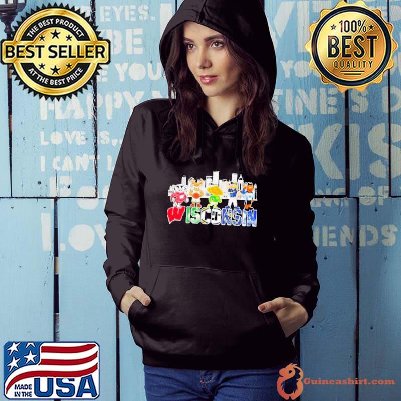 Wisconsin All Team Sports Skyline Mascot 2023 s Hoodie