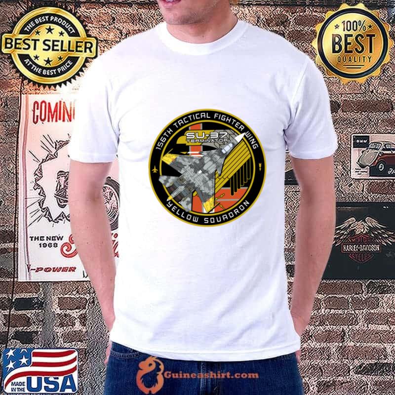 157th Tactical Fighter Wing Ace Combat Yellow Squadron Su-37 Terminator T-Shirt