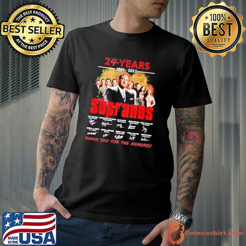 24 years 1999 2023 the Sopranos thank you for the memories signature shirt