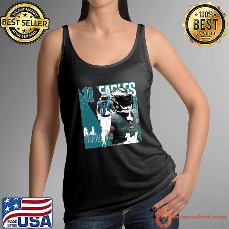 A.J. Brown Football Design Poster Eagles T-Shirt - Guineashirt