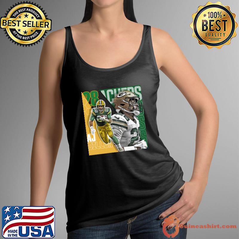 AJ Dillon Football Player American Green Bay Packers T-Shirt Tank Top