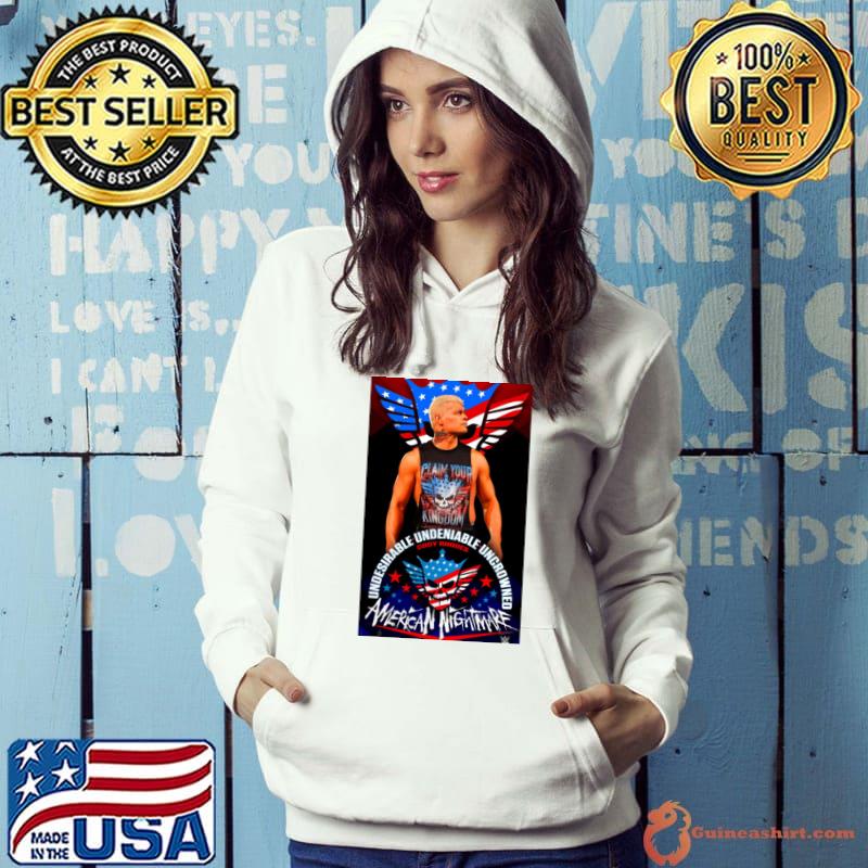 American Nightmare Undesirable Undeniable Uncrowned Skull Usa Flag Cody Rhodes T-Shirt Hoodie