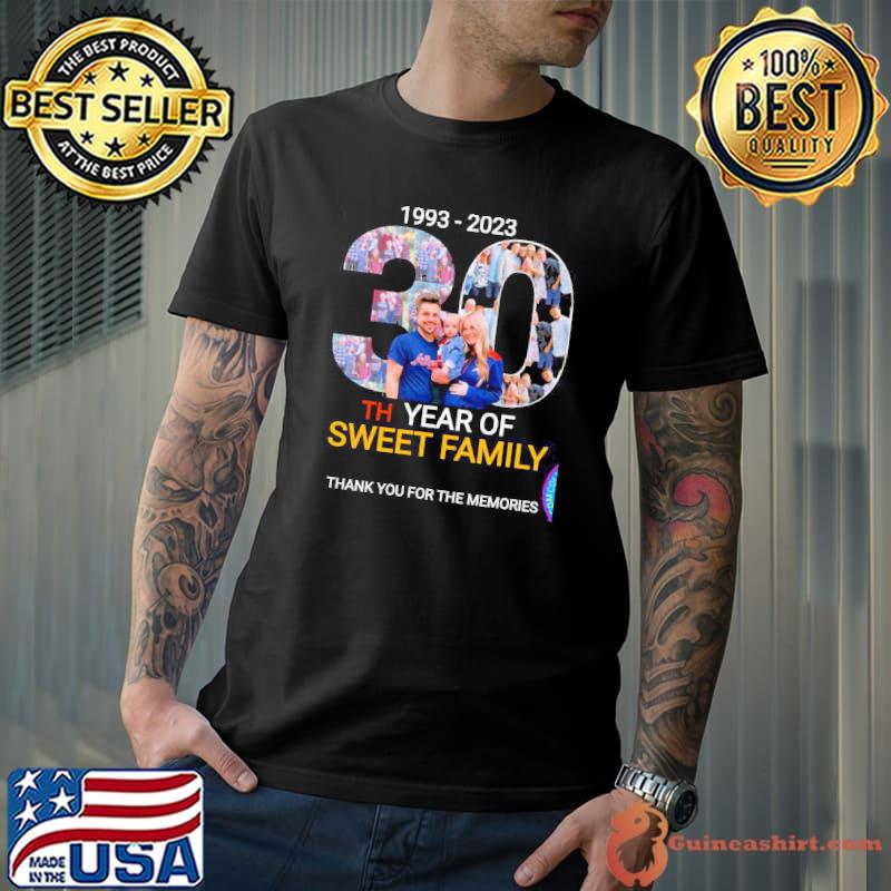Awesome 1993 2023 30 year of Sweet Family thank you for the memories shirt