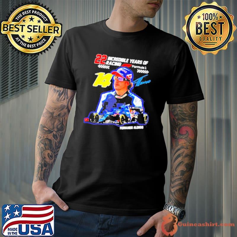 Awesome 22 incredible years of racing fernando alonso signature shirt