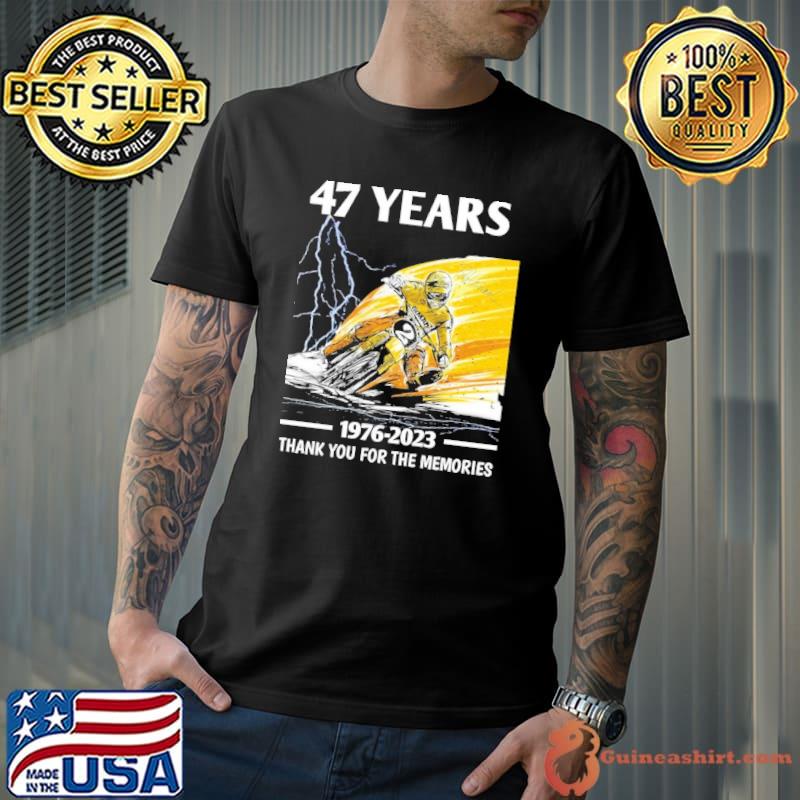 Awesome 47 years 1976 2023 thank you for the memories signature shirt