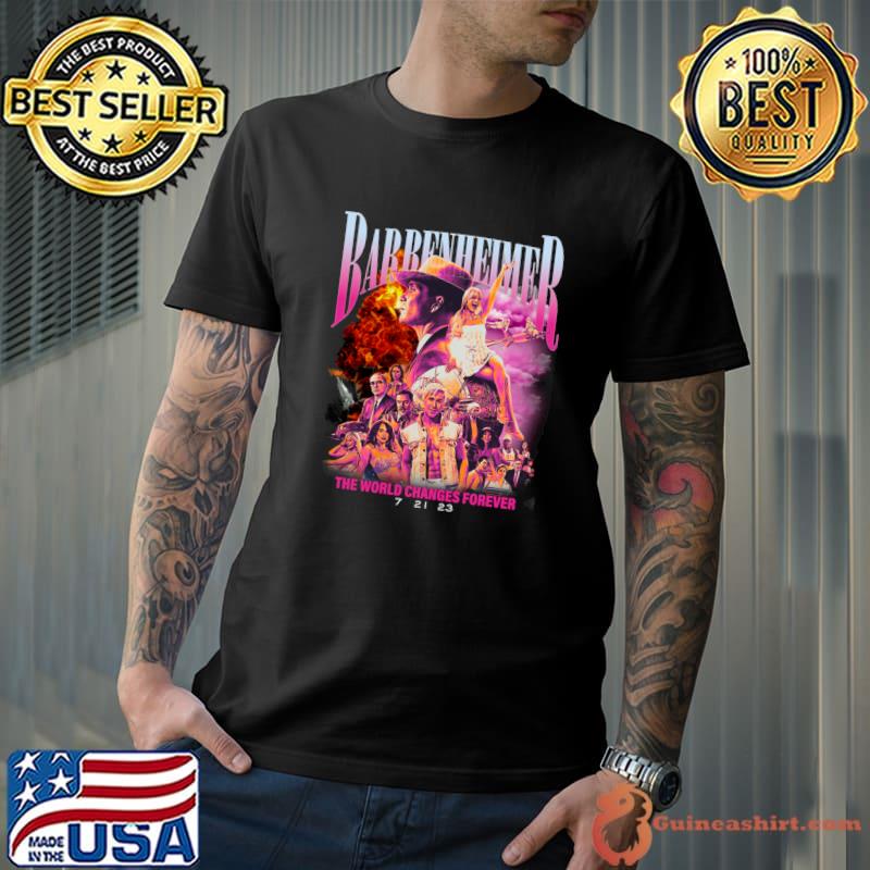 Barbenheimer the world changes forever barbie oppenheimer T-Shirt