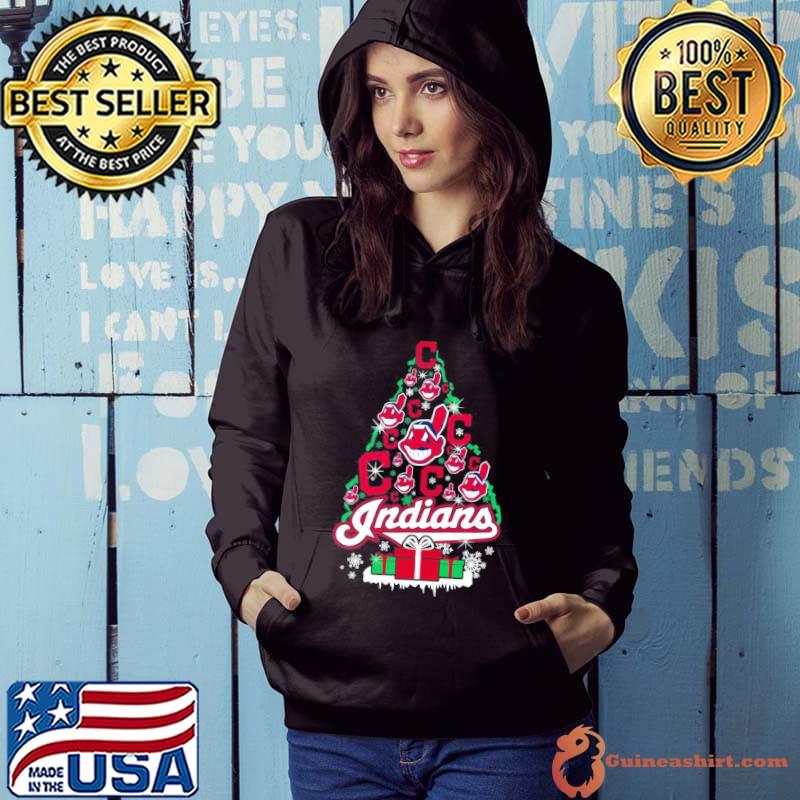Cleveland Indians Santa Tree Christmas 2023 s Hoodie