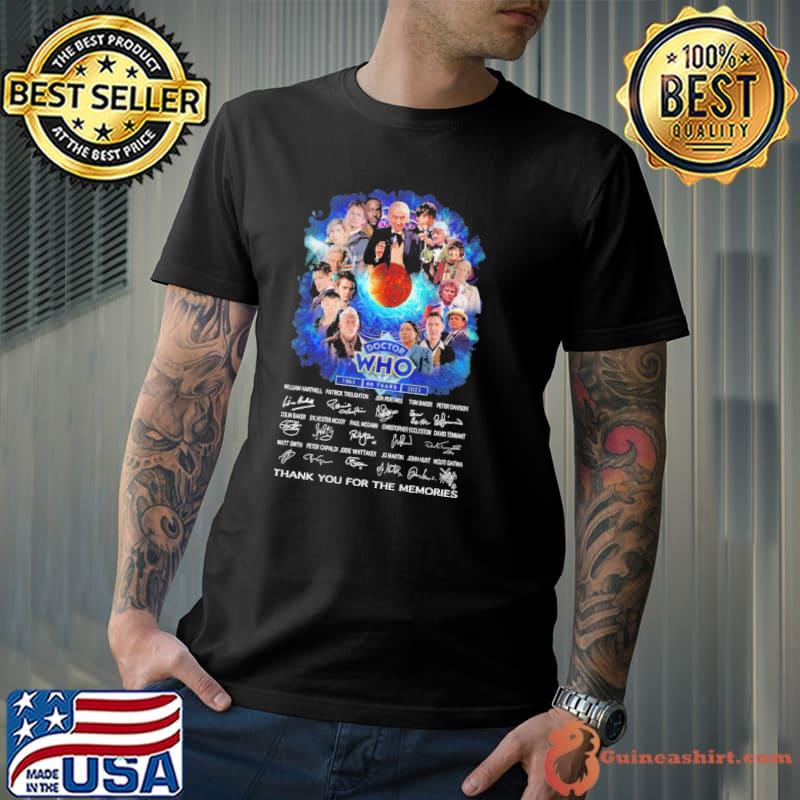 Doctor who 60 years 1963 2023 thank you for the memories signature shirt