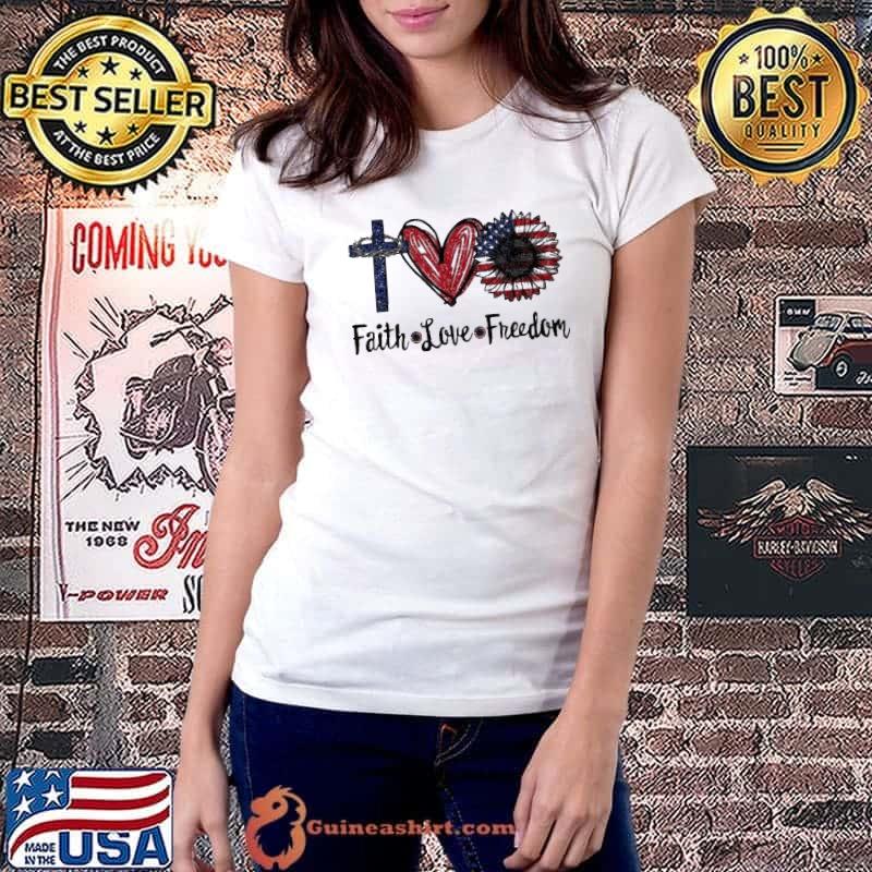 Faith Love Freedom Patriotic 4th Of July 2023 s Ladiestee