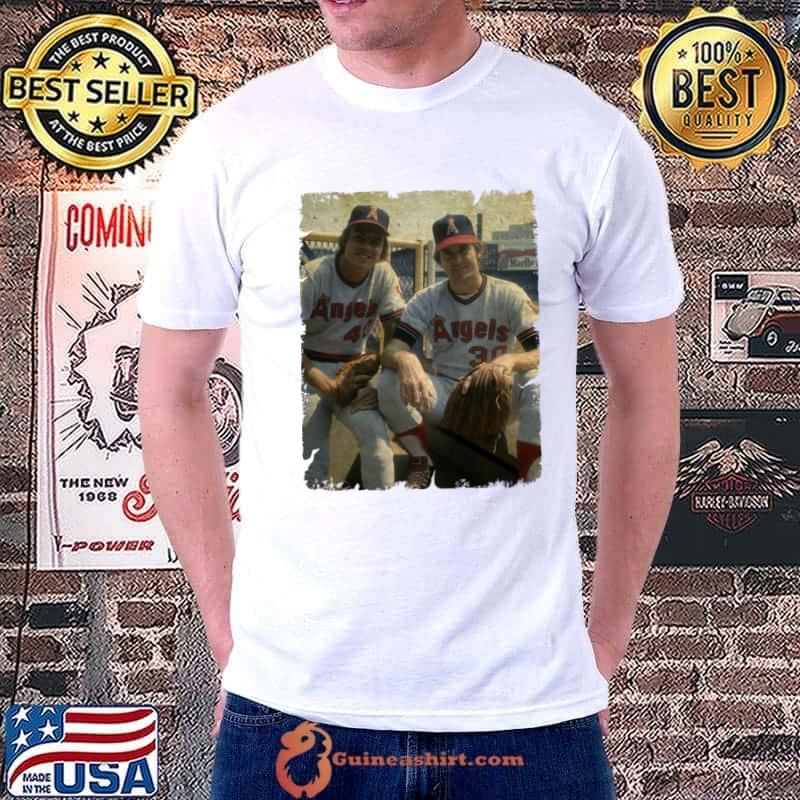 Frank Tanana and Nolan Ryan in Los Angeles Angels Baseball T-Shirt