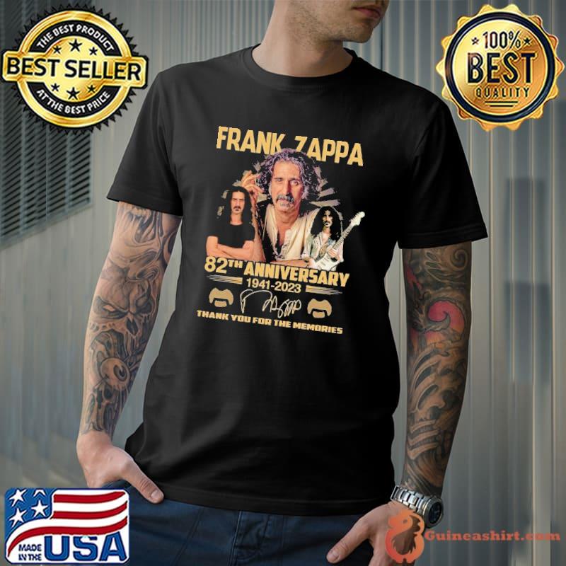 Frank Zappa 82th anniversary 1941 2023 thank you for the memories signature shirt