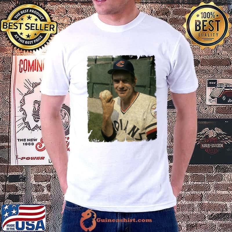 Gaylord Perry in Cleveland Guardians MLB Baseball America right-handed T-Shirt