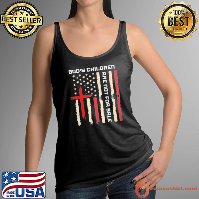 God's Children are Not For Sale US Flag Christian s Tank Top