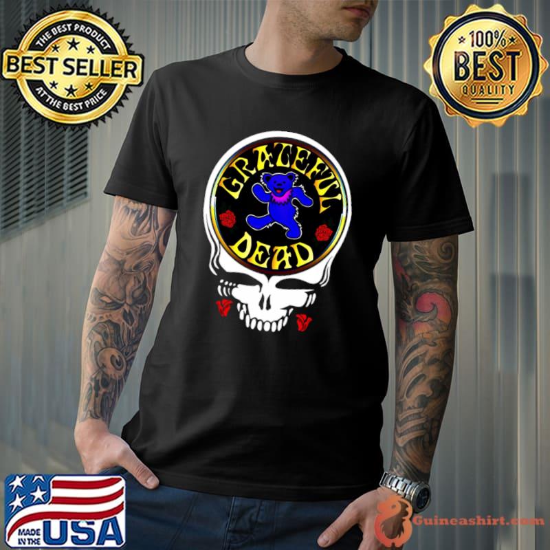 2023 Official Grateful Dead Skeleton Rose Shirt