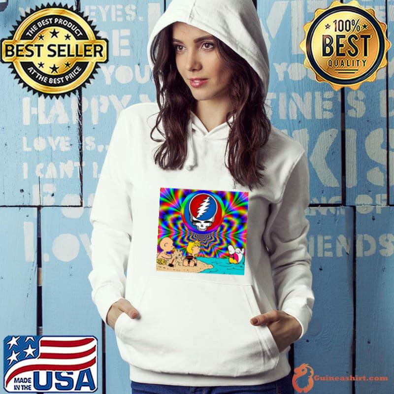 Grateful Dead Skull Symbol Snoopy And Charlie T-Shirt Hoodie