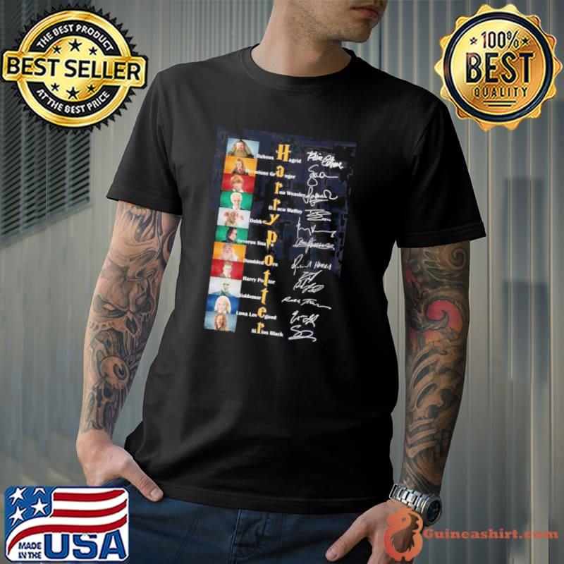 Harry Potter Movie Members Signatures Shirt