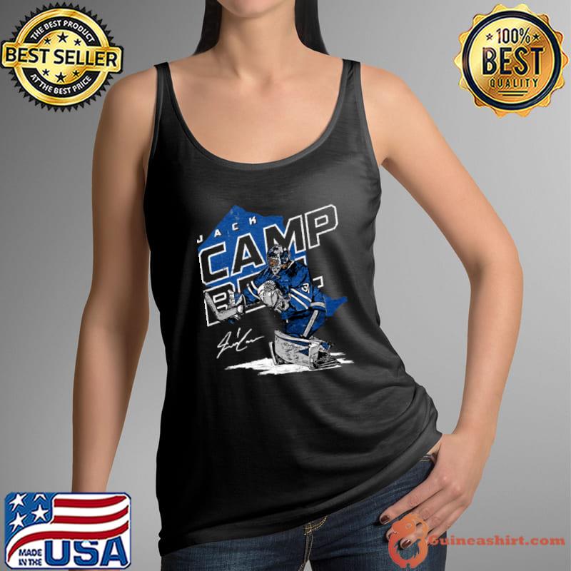 Jack Campbell Toronto Player Map Signature Ice Hockey Edmonto Oilers T-Shirt Tank Top