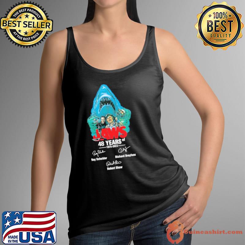 Jaws 48 years of 1975 2023 signature s Tank Top