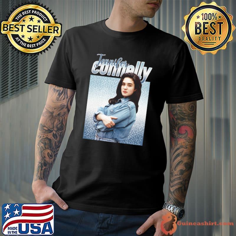 Jennifer Connelly American Actor 80s Blue Vintage Aesthetic T-Shirt Unisex