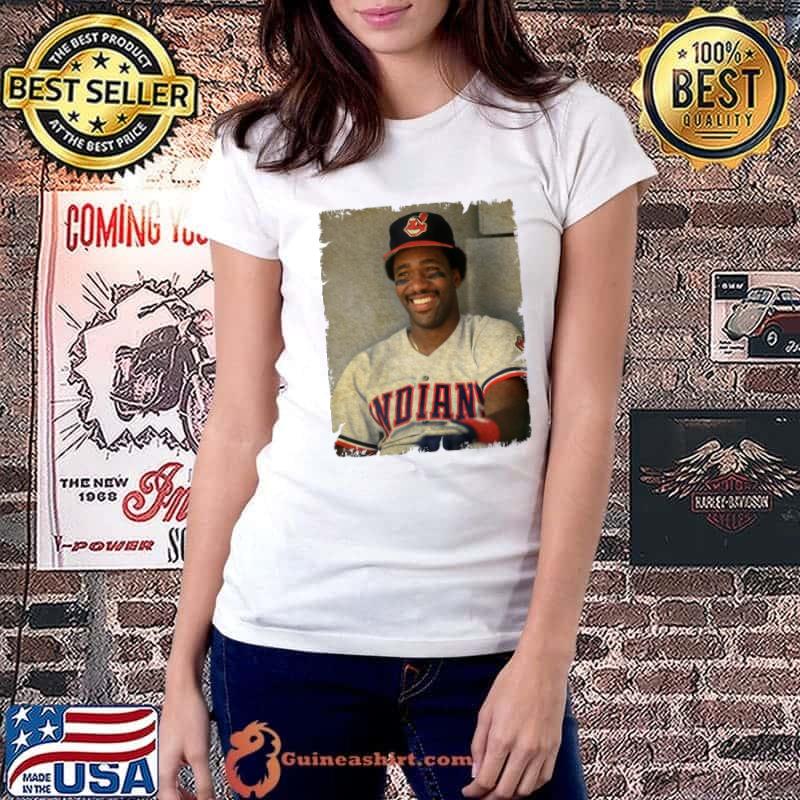 Joe Carter in Cleveland Guardians 1984 - 1989 An American Blues Slide T- Shirt - Guineashirt Premium ™ LLC