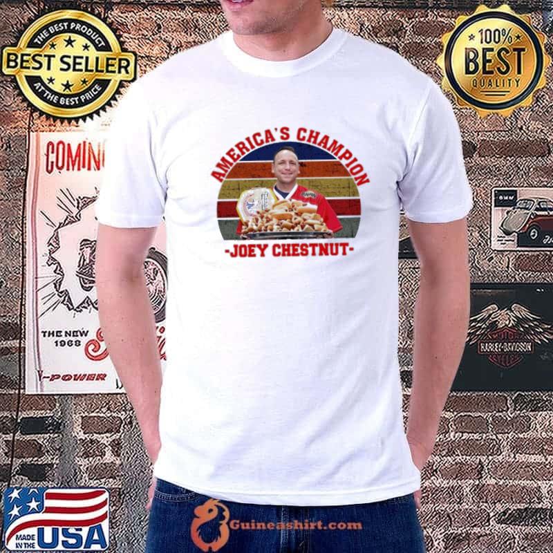 Joey Chestnut America’s Champion Nathans Hot Dog Vintage Shirt
