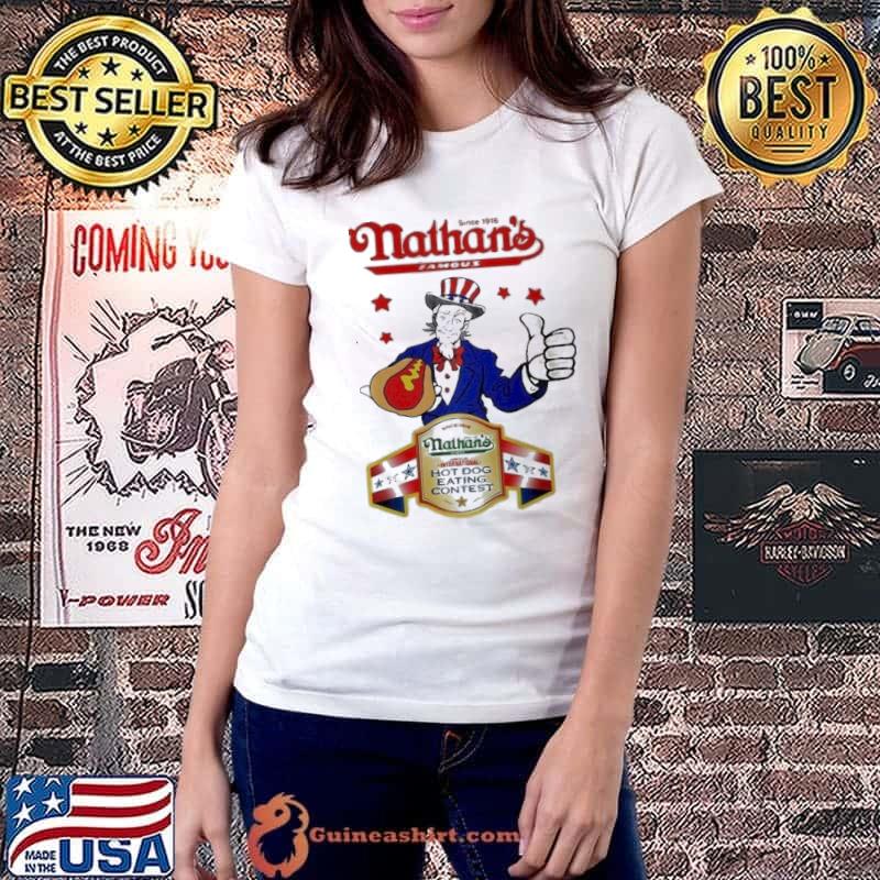 Joey Chestnut Nathan's Hot Dog Eating Contest Shirt Ladiestee