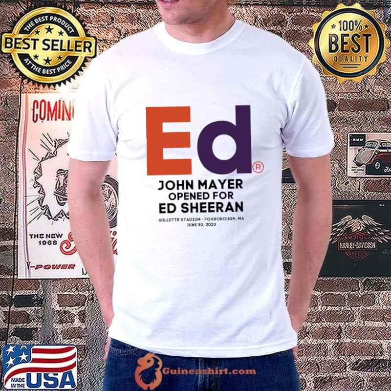 John Mayer Opened For Ed Sheeran Mathematics Concert Tour T-Shirt