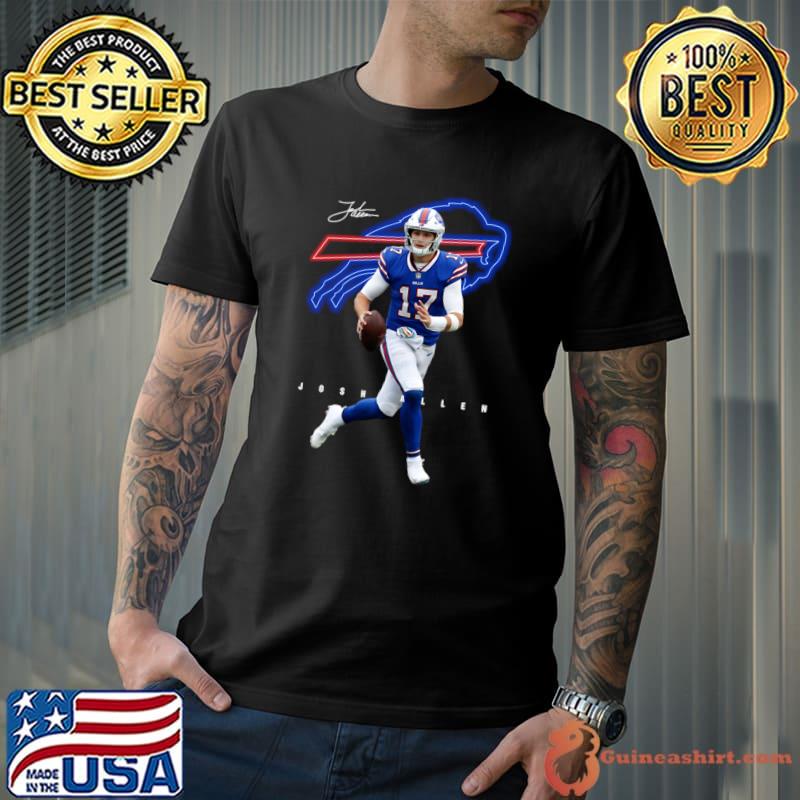 Josh Allen Signature Football For Buffalo Bills Sport T-Shirt