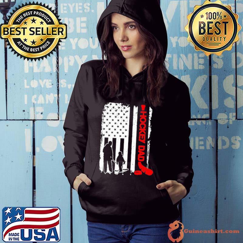July 4th Hockey Dad American Flag Independence Day Hockey shirt