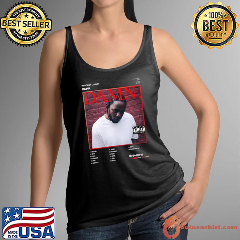 Kendrick Lamar Damn Tracklist Album Rapper American T-Shirt