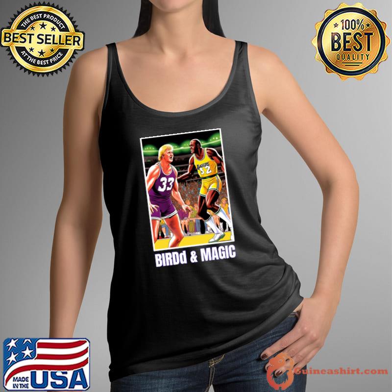 Larry Bird and Magic Johnson victor illustration design T-Shirt Tank Top