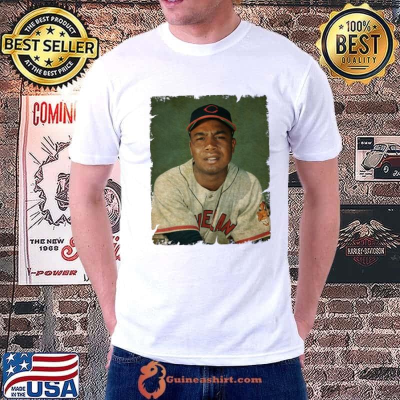 Larry Doby in Cleveland Guardians Amrican Baseball T-Shirt - Guineashirt  Premium ™ LLC
