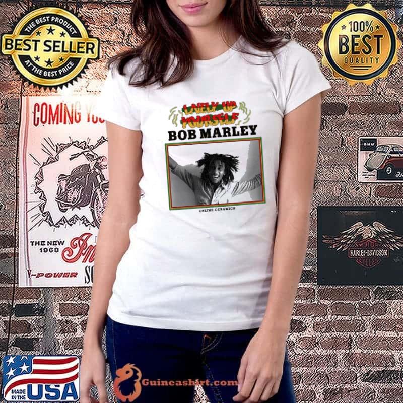 Lively Up Yourself Bob marley Online Ceramics Shirt Ladiestee