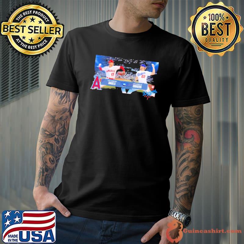 Los Angeles Dodgers vs Los Angeles Angels Football Logo shirt