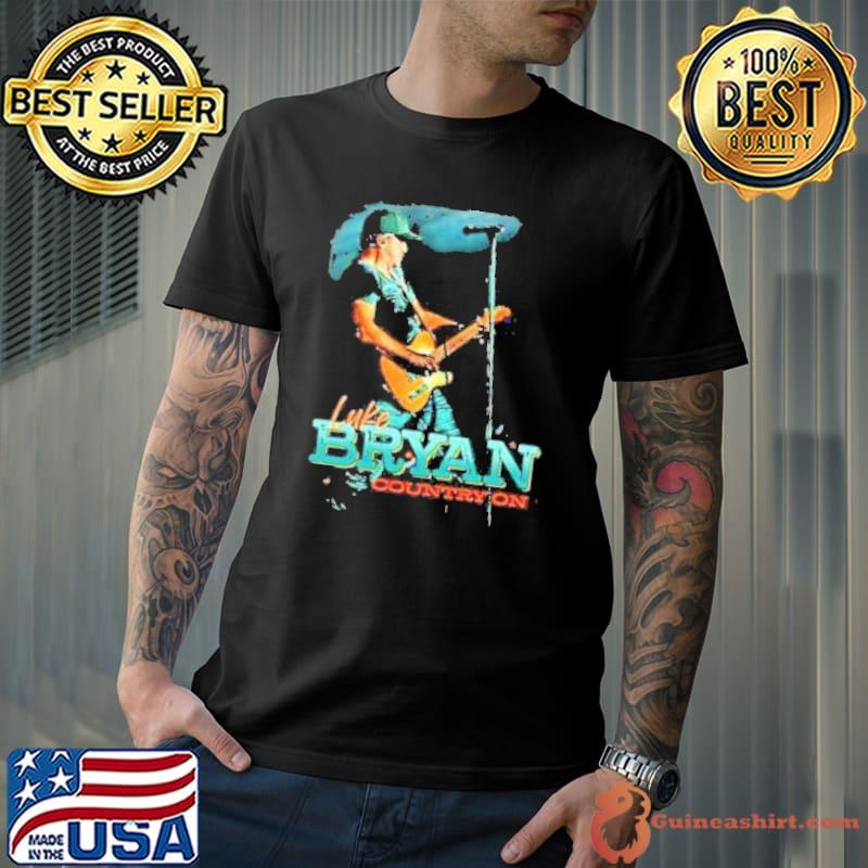 Luke Bryan 2023 Country On Tour Play Guitar Shirt