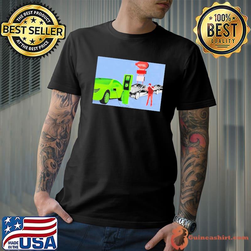 Many electric car owners in the US are helpless because charging station shirt
