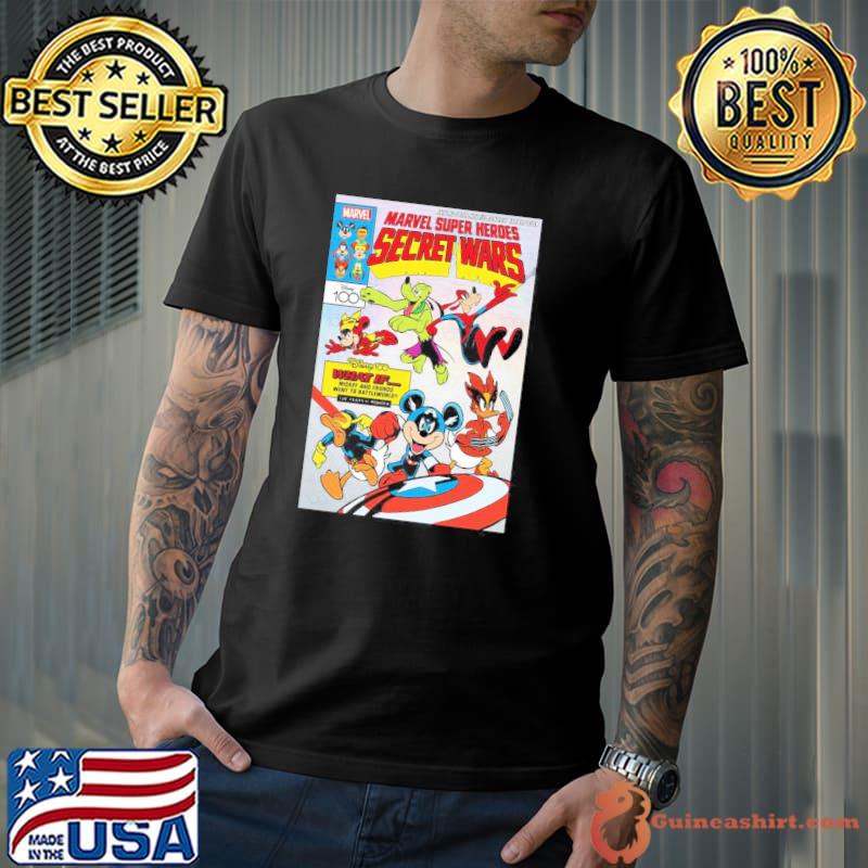 Marvel x Disney 100 Variant Cover Marvel Super Heroes Secret Wars Shirt