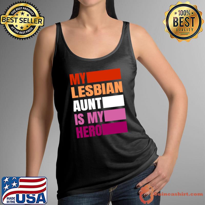 My Lesbian Aunt is my Hero retro T-Shirt Tank Top