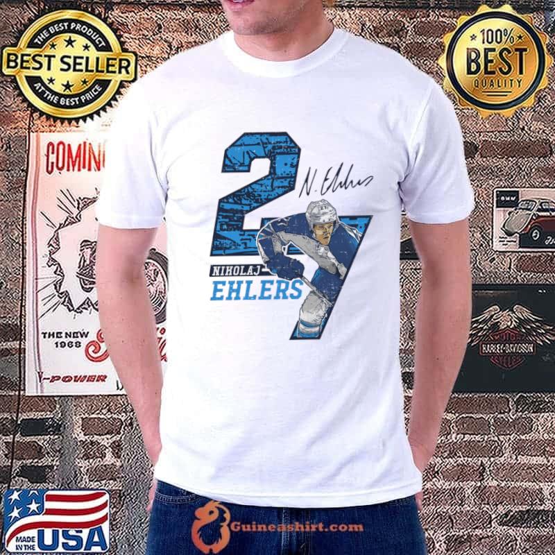 Nikolaj Ehlers Signature Danish Hockey For Winnipeg Jets T-Shirt