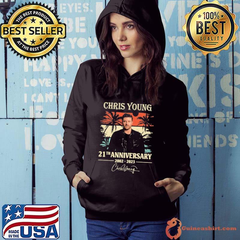 Official chris Young 21th anniversary 2002 2023 signature vintage s Hoodie